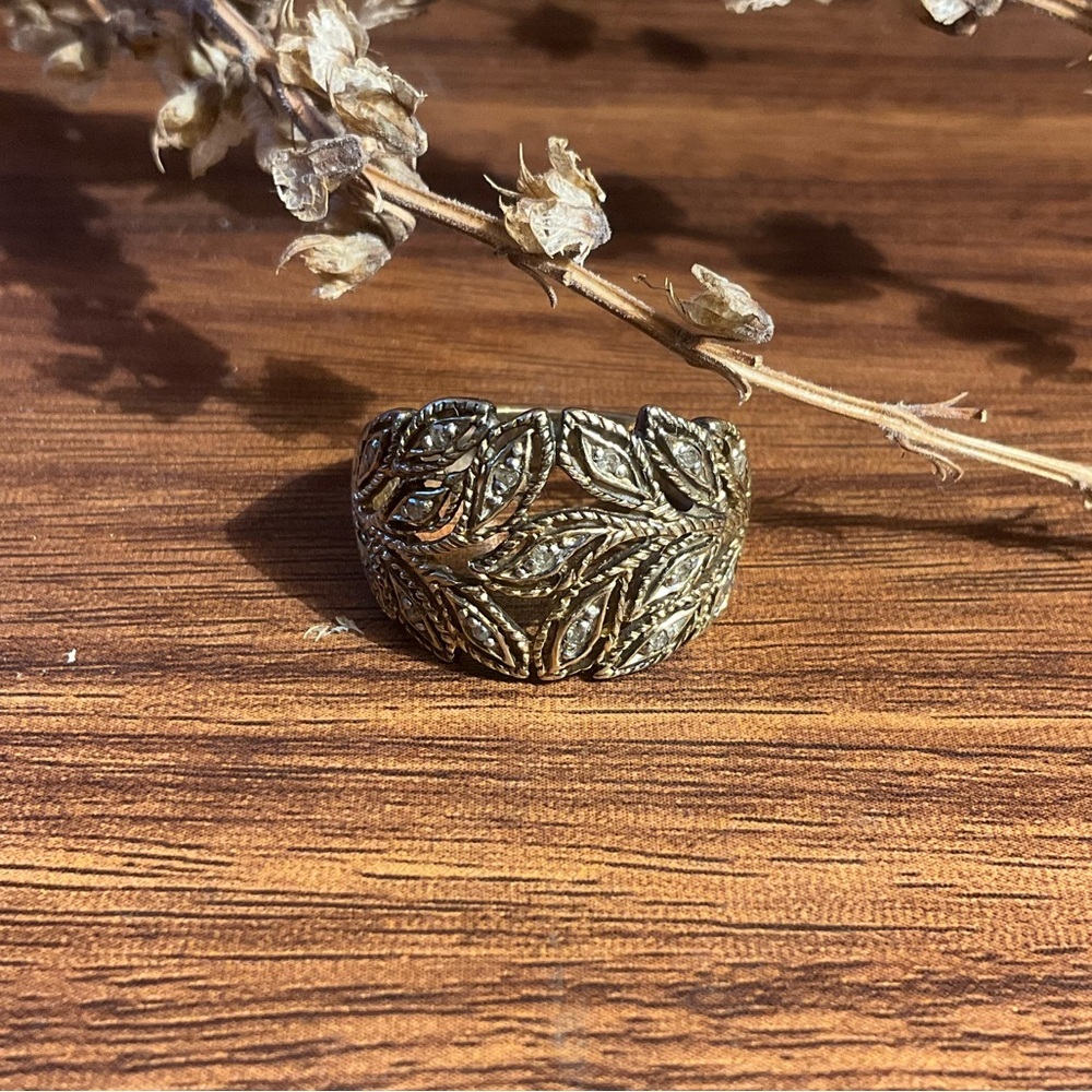 Vintage Vine Sterling Silver Leaf Ring - Picture 4 of 9